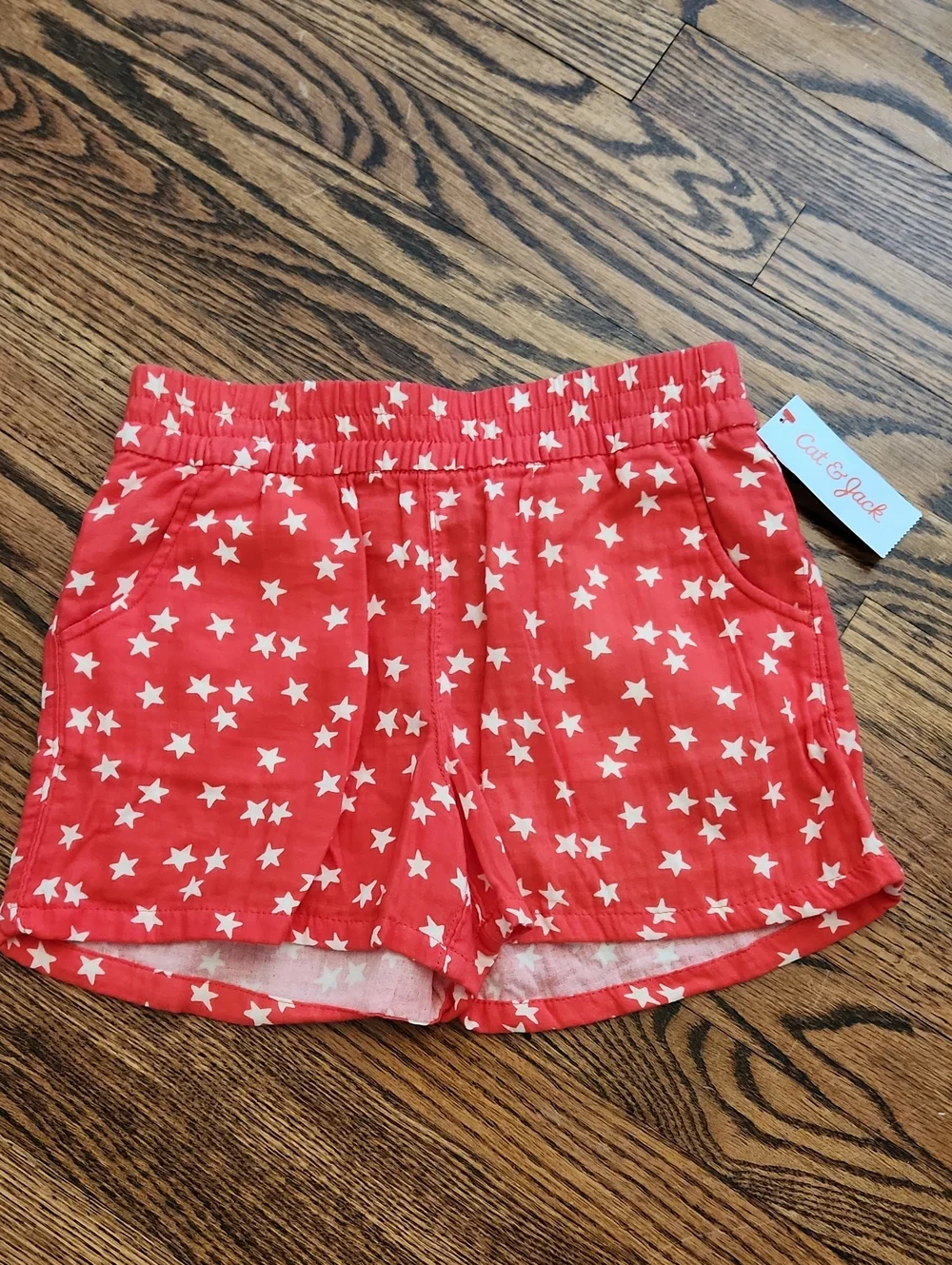 Cat & Jack Red Star Tank Top and Shorts Set Size 10/12